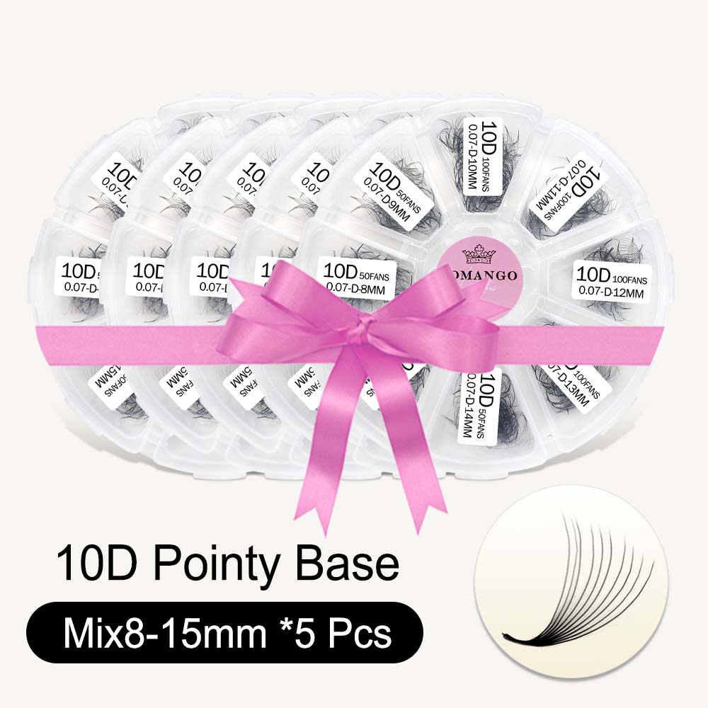 5 pcs 600 Premade Loose Fans Pointy Base