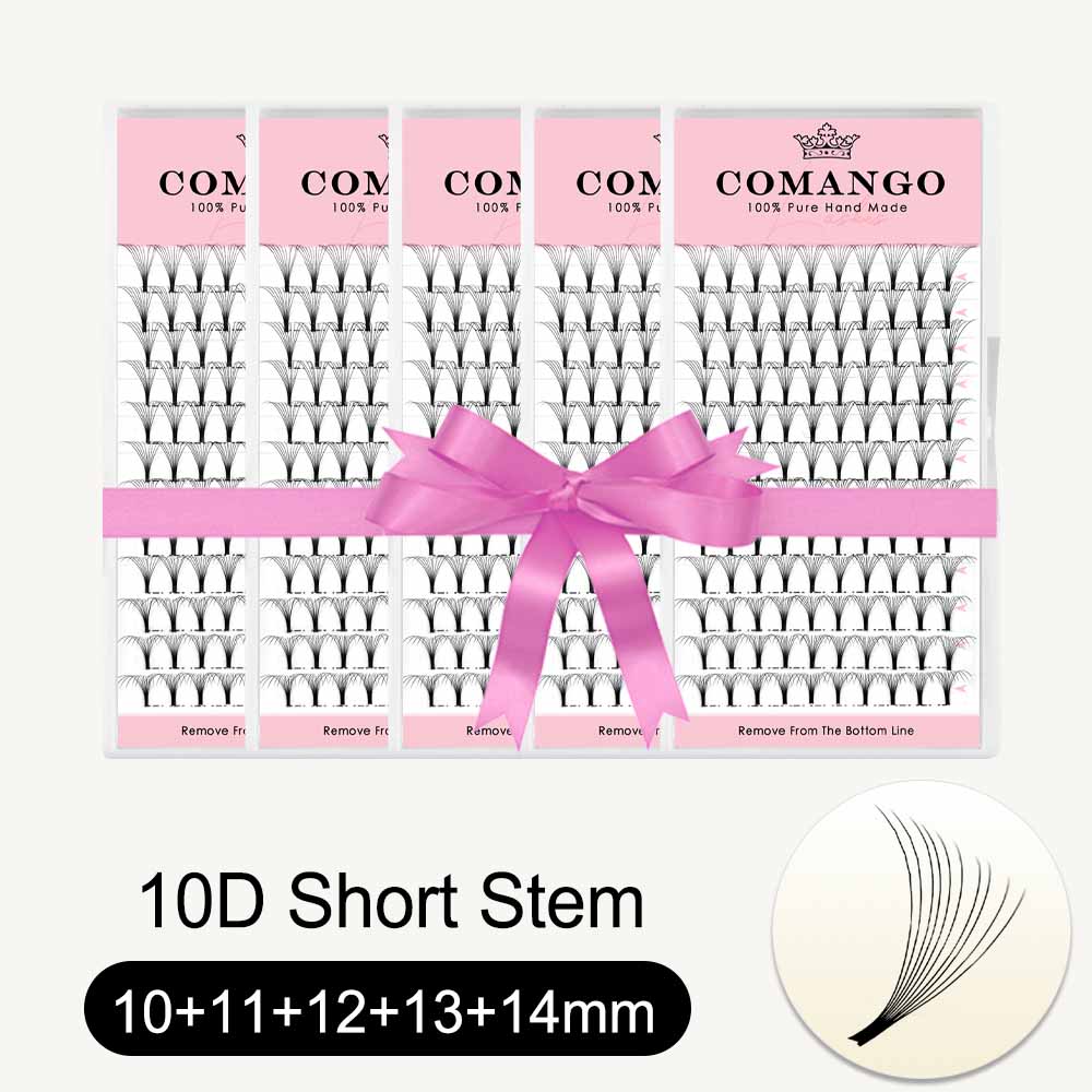 5 pcs 8D 10D Short Stem Premade Volume Fans 0.07