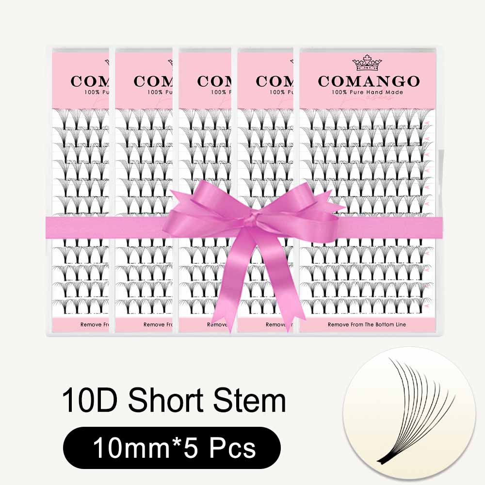 5 pcs 8D 10D Short Stem Premade Volume Fans 0.07