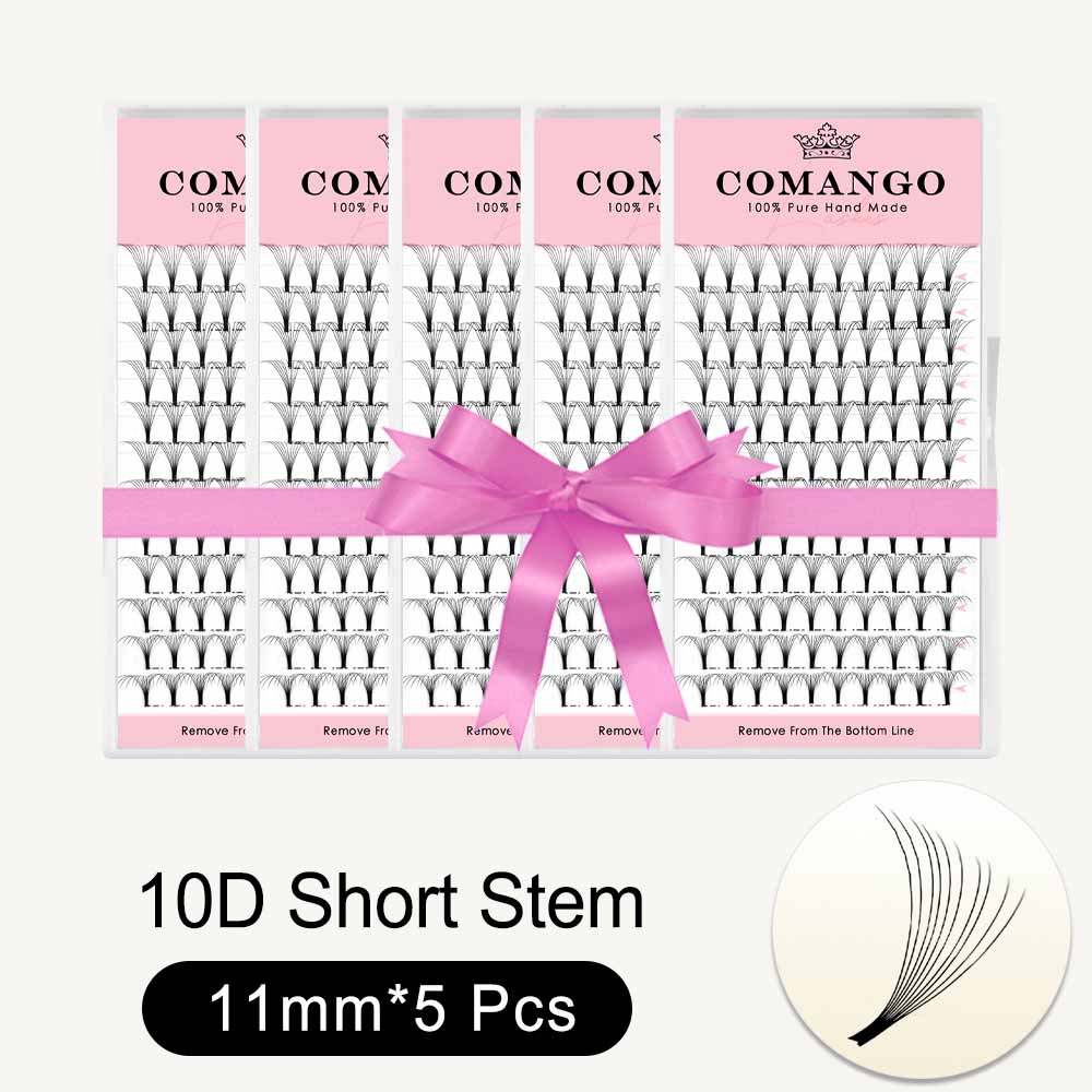 5 pcs 8D 10D Short Stem Premade Volume Fans 0.07