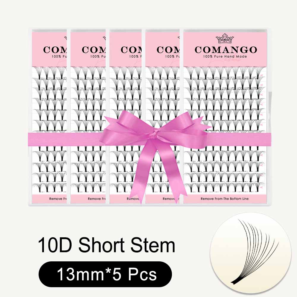5 pcs 8D 10D Short Stem Premade Volume Fans 0.07