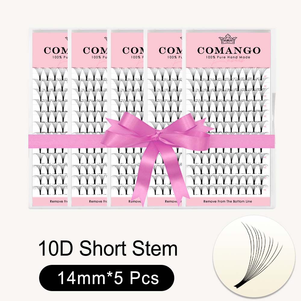5 pcs 8D 10D Short Stem Premade Volume Fans 0.07