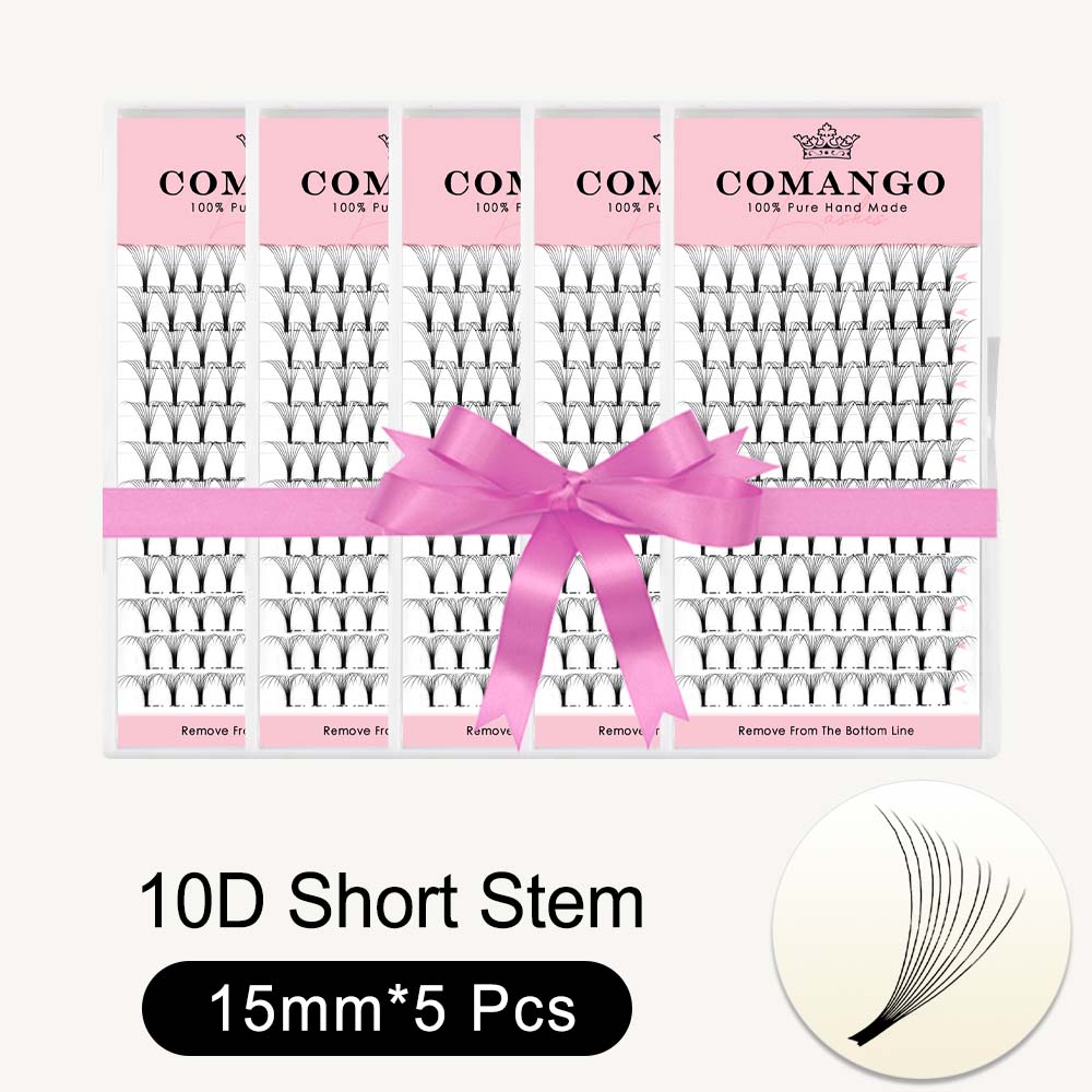 5 pcs 8D 10D Short Stem Premade Volume Fans 0.07