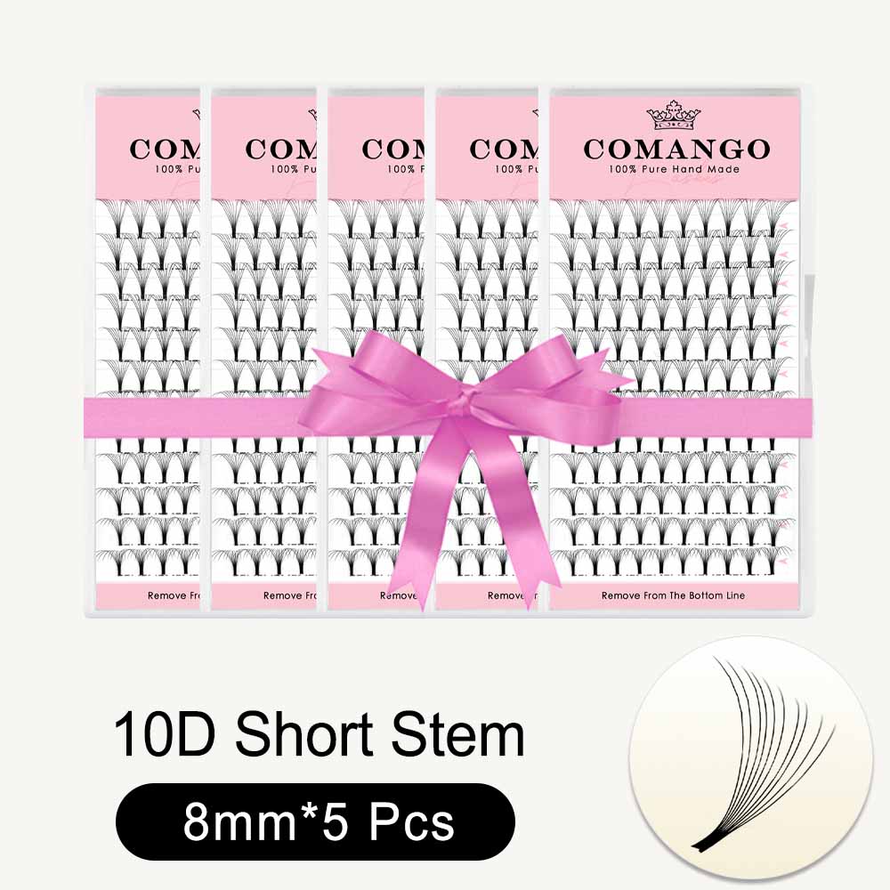 5 pcs 8D 10D Short Stem Premade Volume Fans 0.07