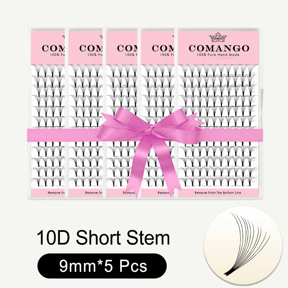 5 pcs 8D 10D Short Stem Premade Volume Fans 0.07
