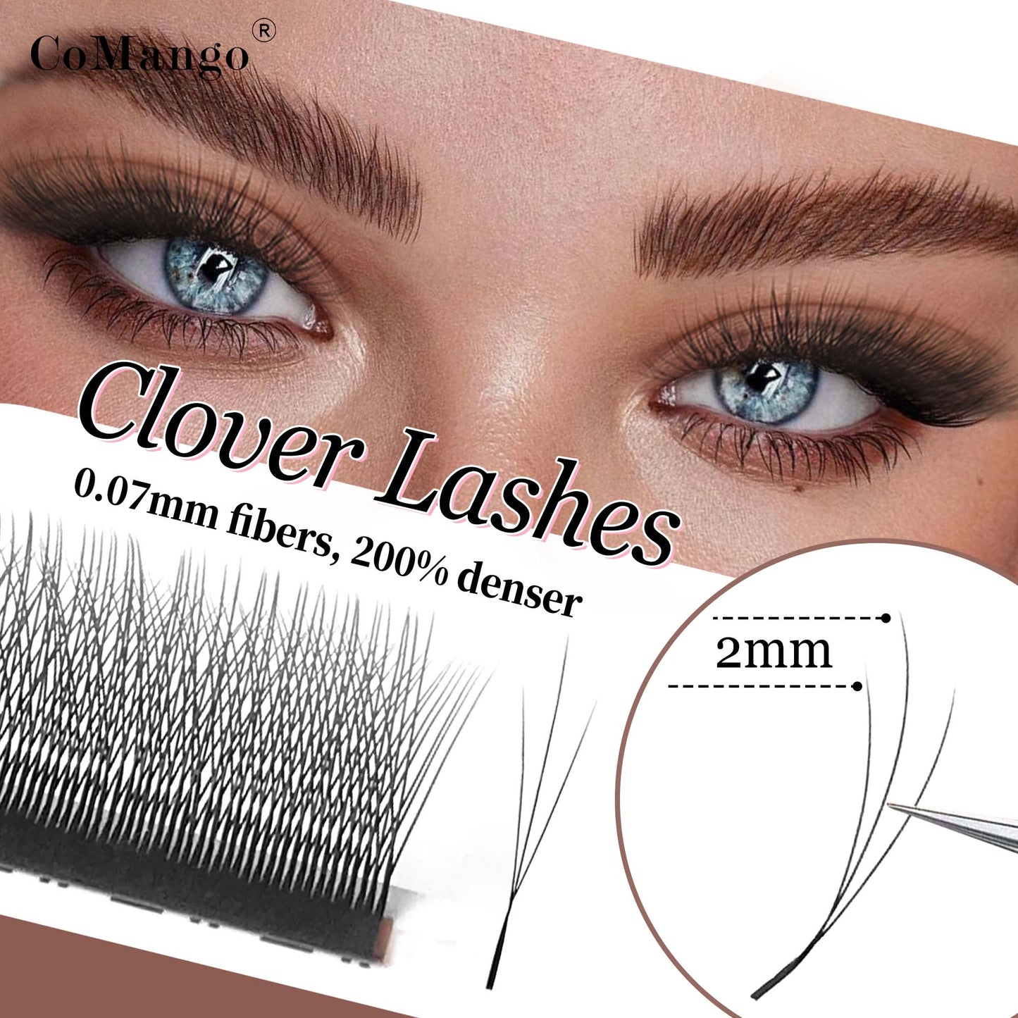 3D Spark Clover W Shape Lashes | Natural Volume Wholesale Eyelash Extensions
