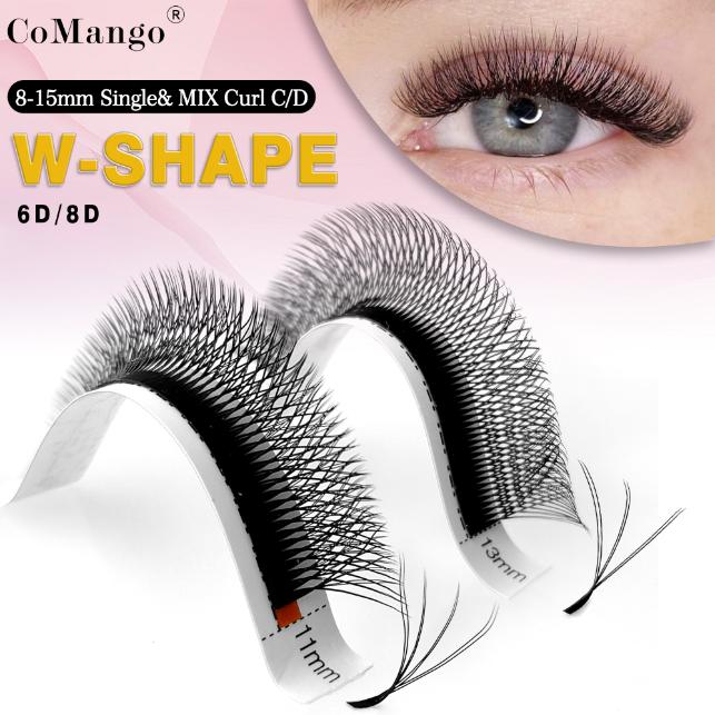 6D-W Premade Volume Fans – Double 3D-W Shape Lashes Extensions