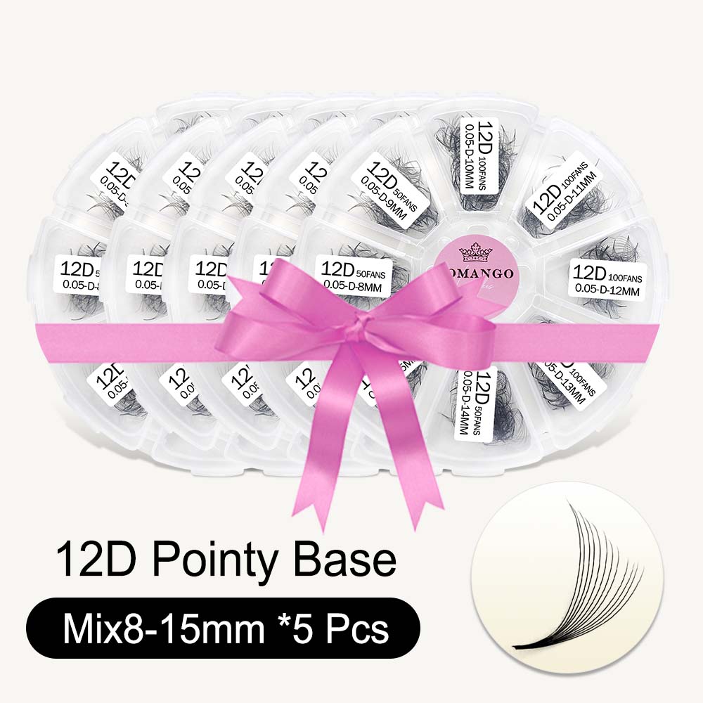 5 pcs 600 Premade Loose Fans Pointy Base