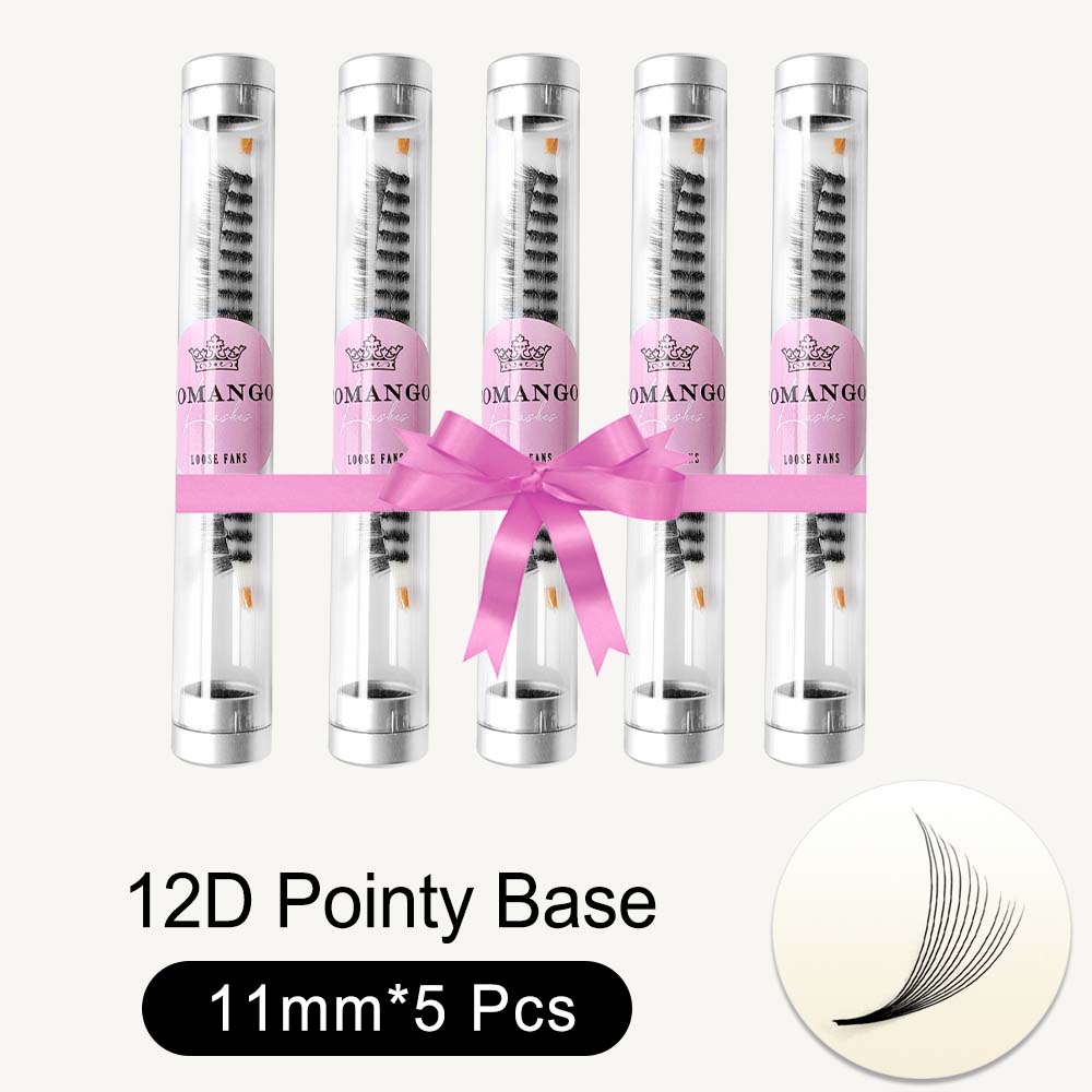 5pcs Pointy Base 600 Fans Premade Volume Fans