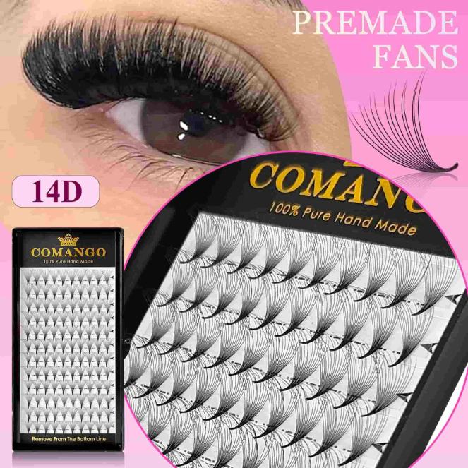 14D Premade Volume Fans 0.05 – Pointy Base Lash Extensions Tray