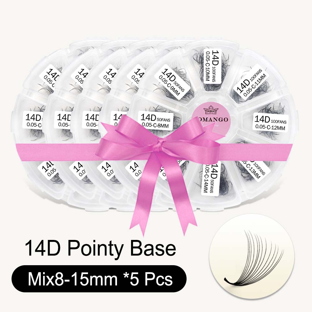 5 pcs 600 Premade Loose Fans Pointy Base