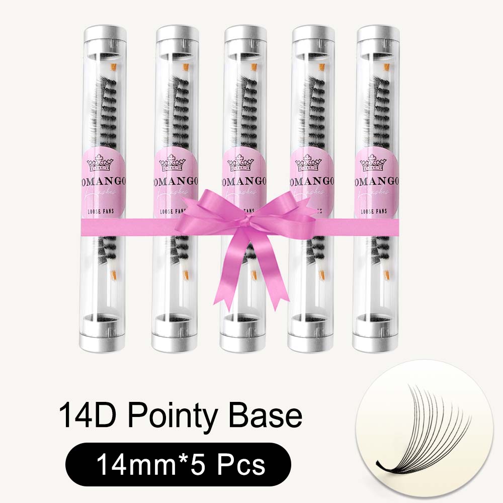 5pcs Pointy Base 600 Fans Premade Volume Fans