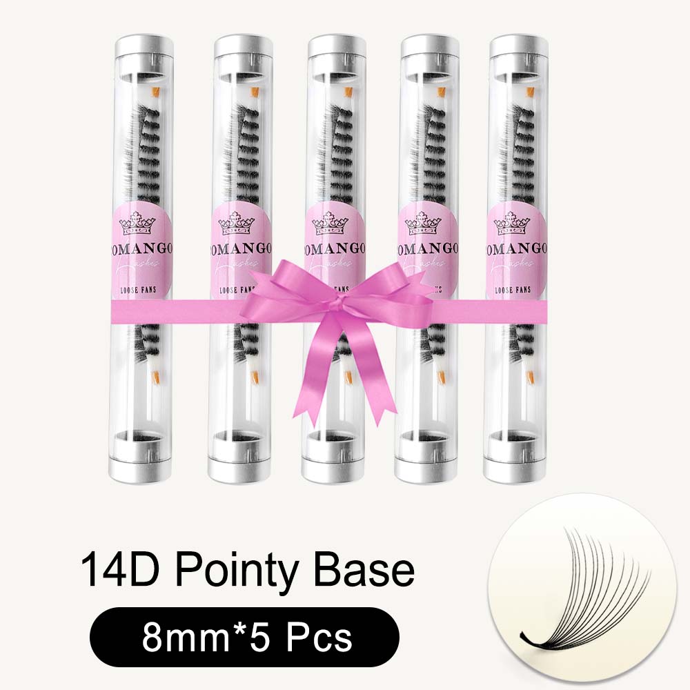 5pcs Pointy Base 600 Fans Premade Volume Fans