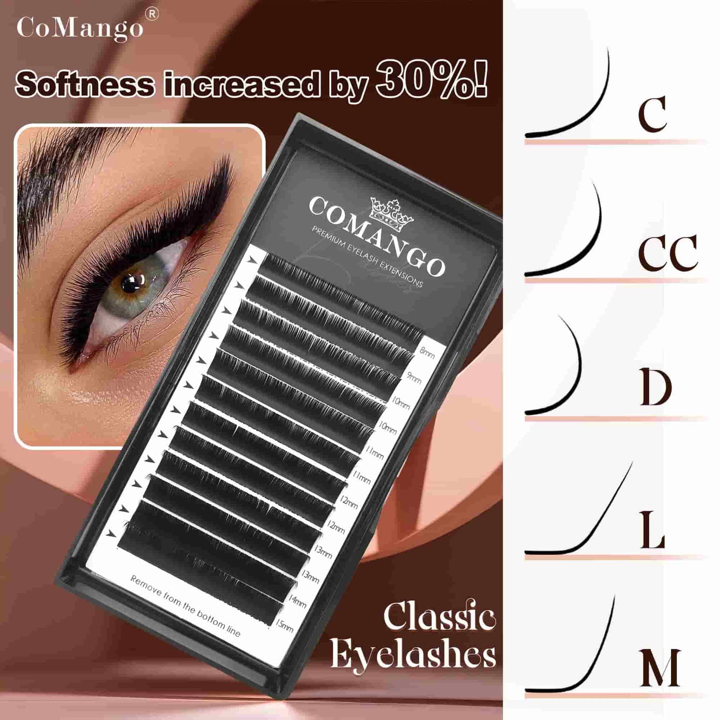 0.07 Classic Volume Lashes Extensions – Matte Black