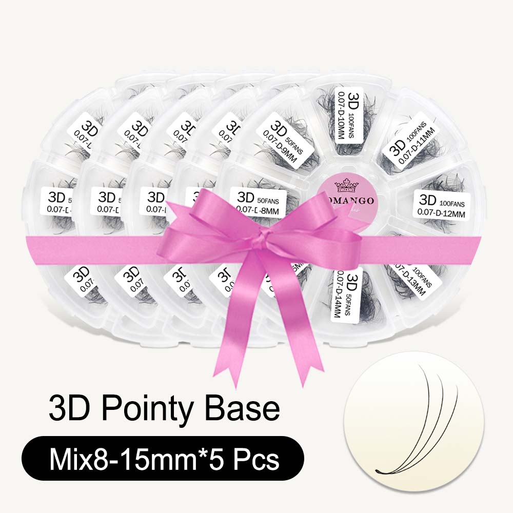 5 pcs 600 Premade Loose Fans Pointy Base