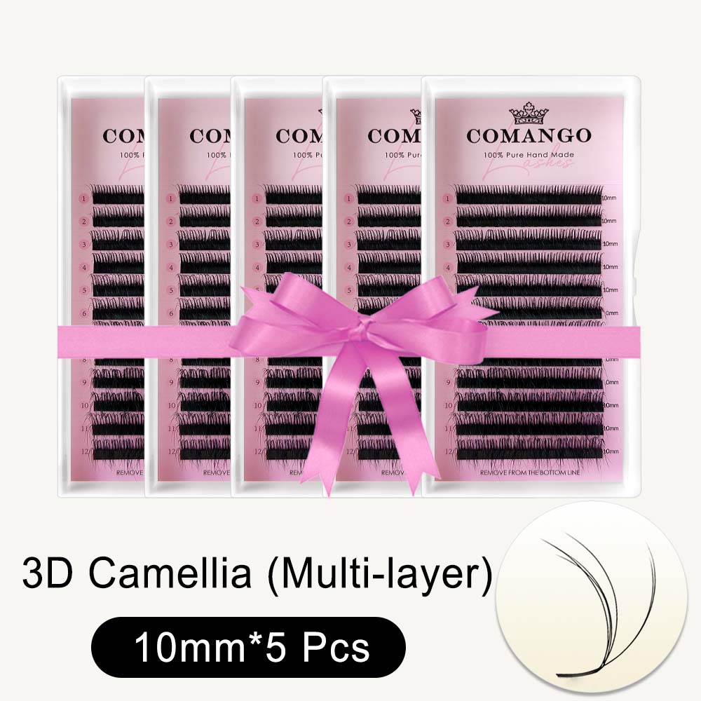 5 Pcs Multi-layer 3D Fluffy Camellia Lash Extensions