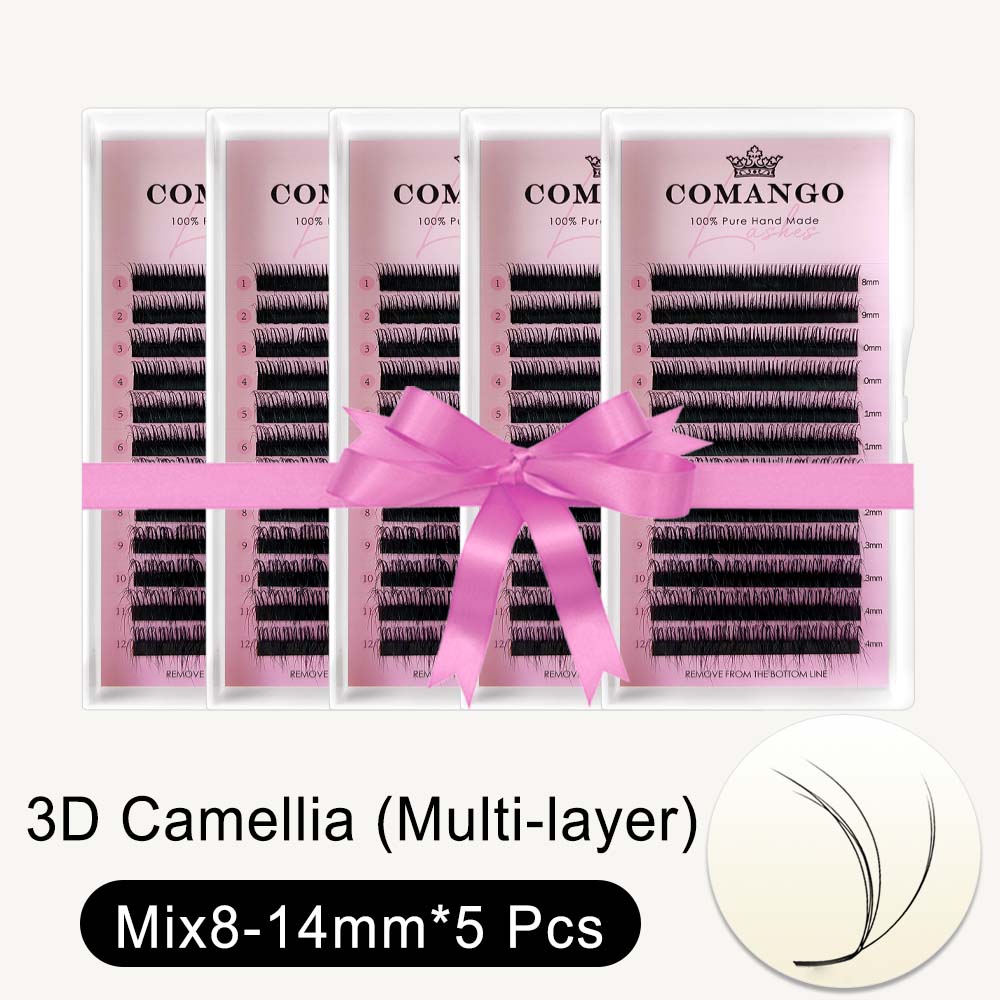 5 Pcs Multi-layer 3D Fluffy Camellia Lash Extensions
