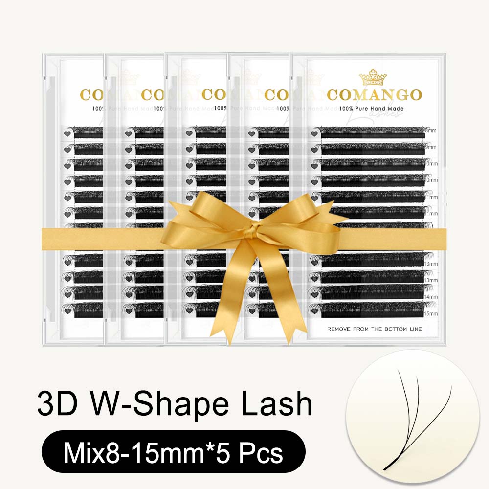5 pcs 3DW Shape Lashes Extension Premade Fans
