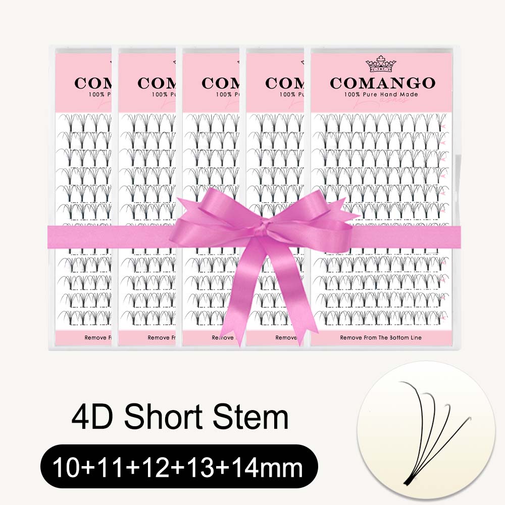 5 pcs 3D 4D 5D 6D Premade Volume Fans Short Stem 0.07