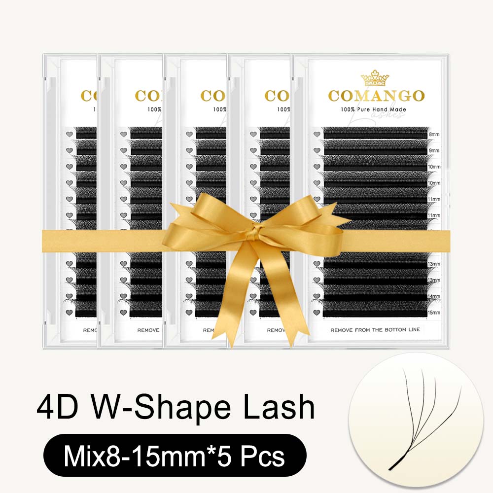 5 pcs 4DW Shape Lashes Extension Premade Fans
