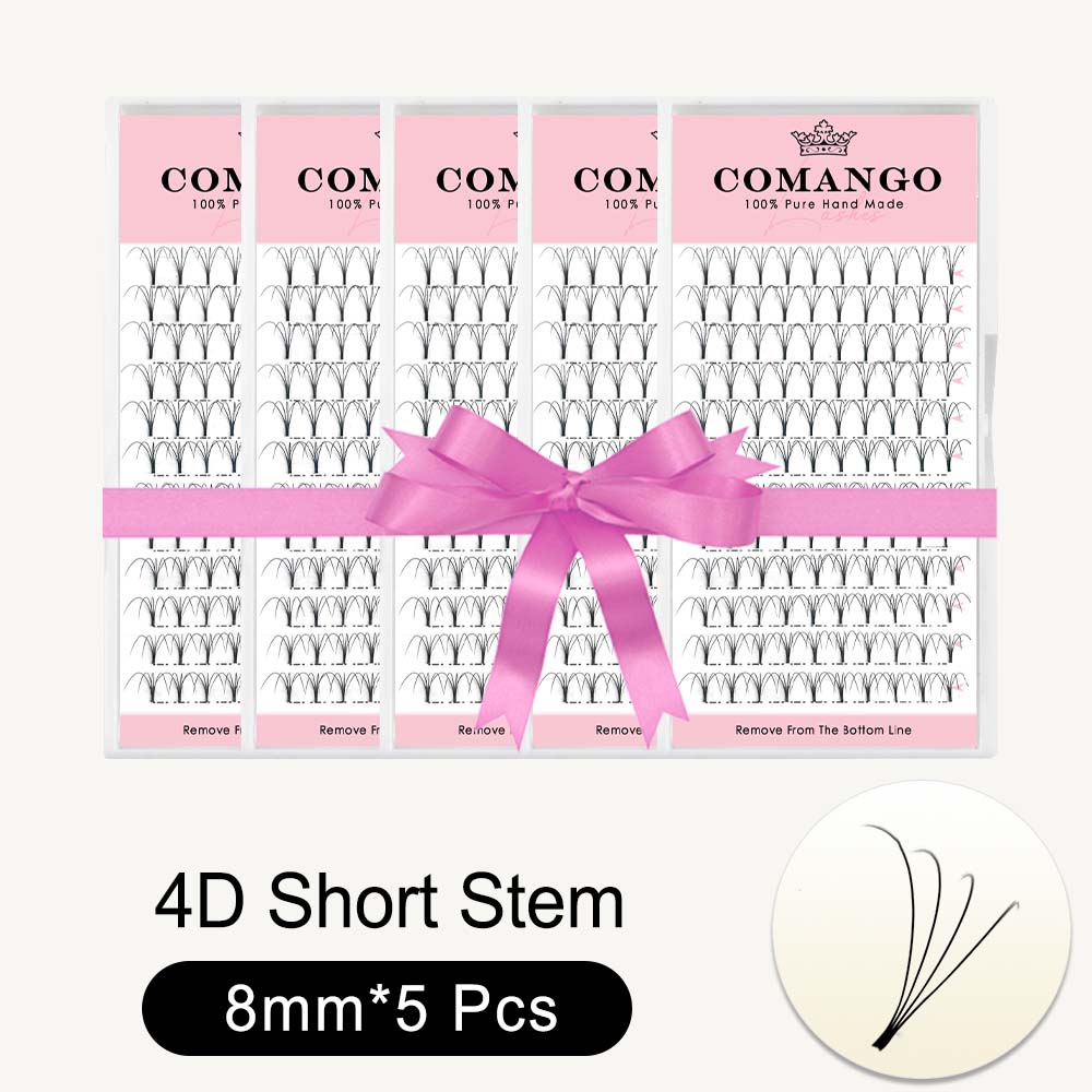 5 pcs 3D 4D 5D 6D Premade Volume Fans Short Stem 0.07