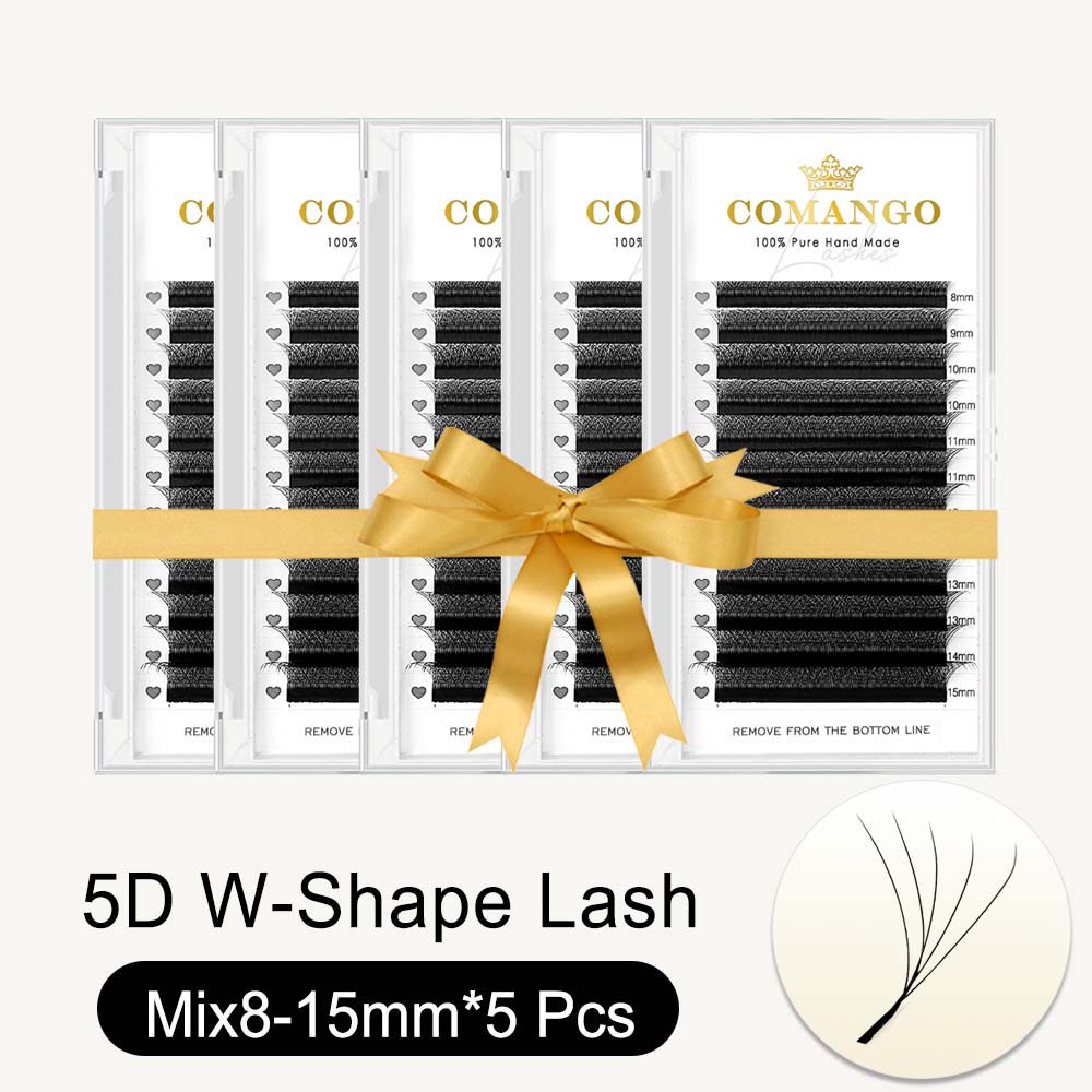 5pcs 5DW Shape Lashes Extension Premade Fans 0.07