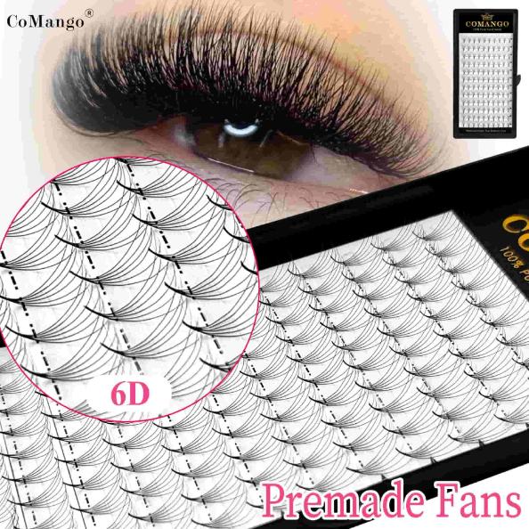 6D Premade Volume Fans 0.07 – Pointy Base Lash Extensions Tray