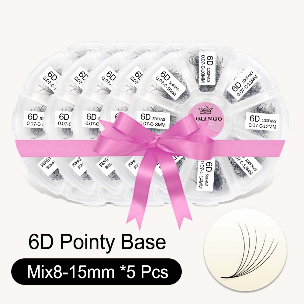5 pcs 600 Premade Loose Fans Pointy Base