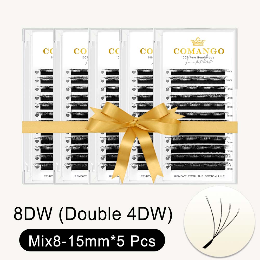 5pcs 8DW Shape Lash Double 3D-W Lashes Extension0.07
