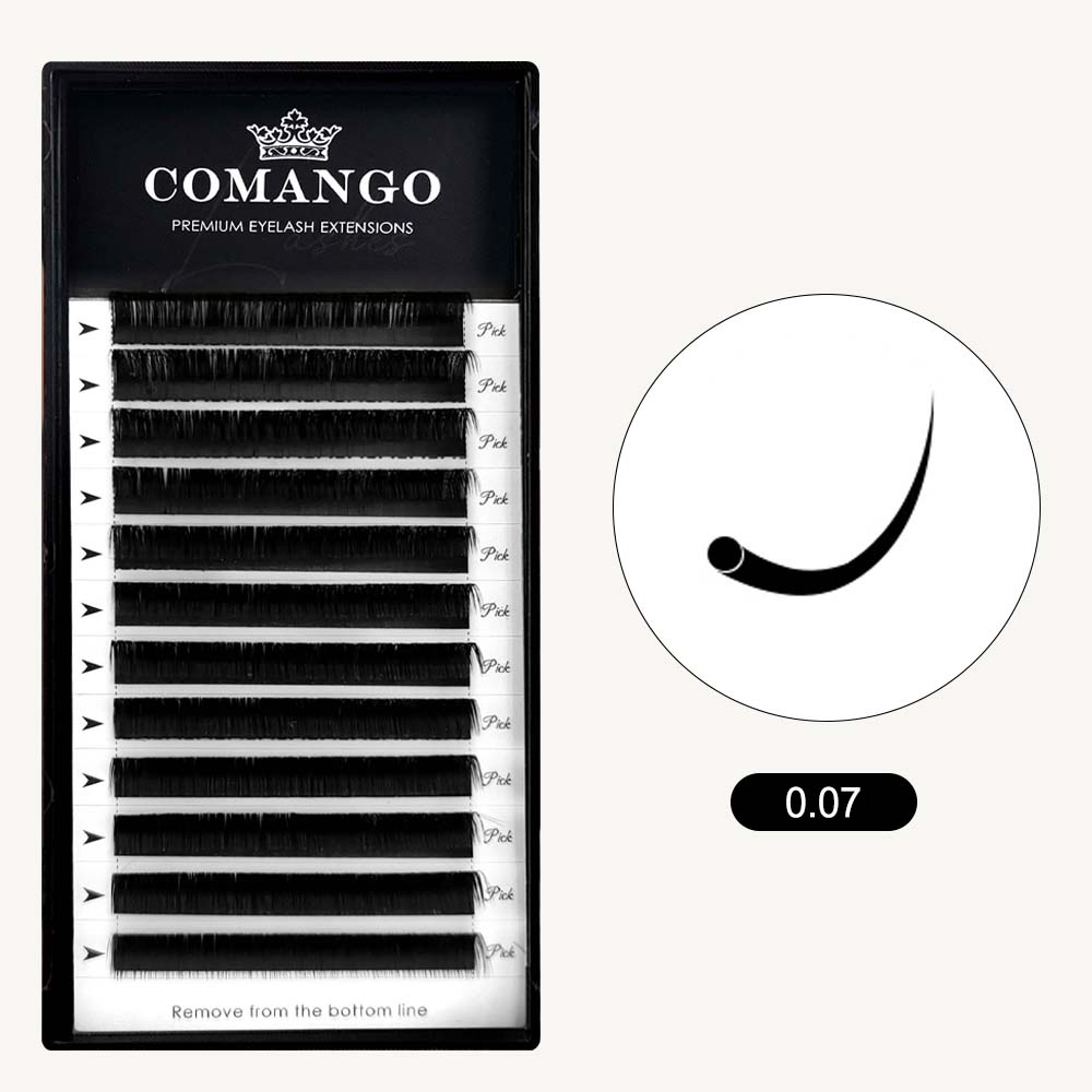 CoMango Lashes Matte Black 0.07 Classic Volume Lashes Extensions