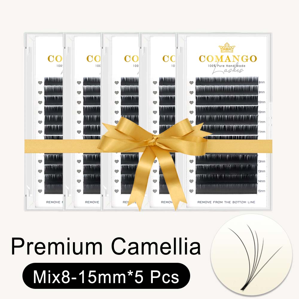 5 Pcs Premium Camellia Lash Extensions 0.07