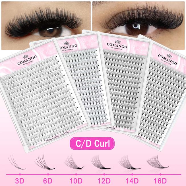 Premade Volume Fans 0.07 – Pointy Base Lash Extensions – 300 Fans