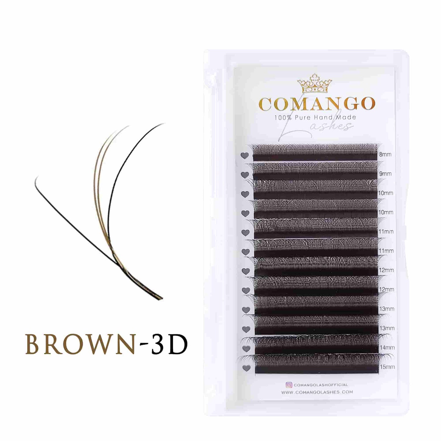 3D-W Colored Lash Extensions – Premade Fans