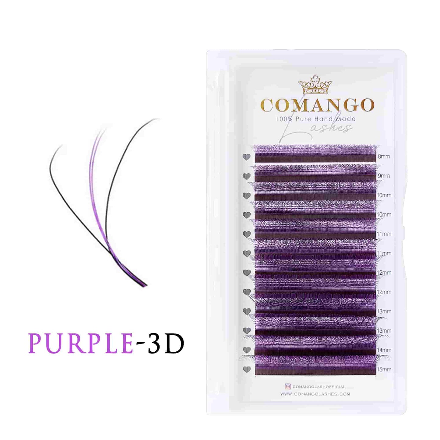 3D-W Colored Lash Extensions – Premade Fans