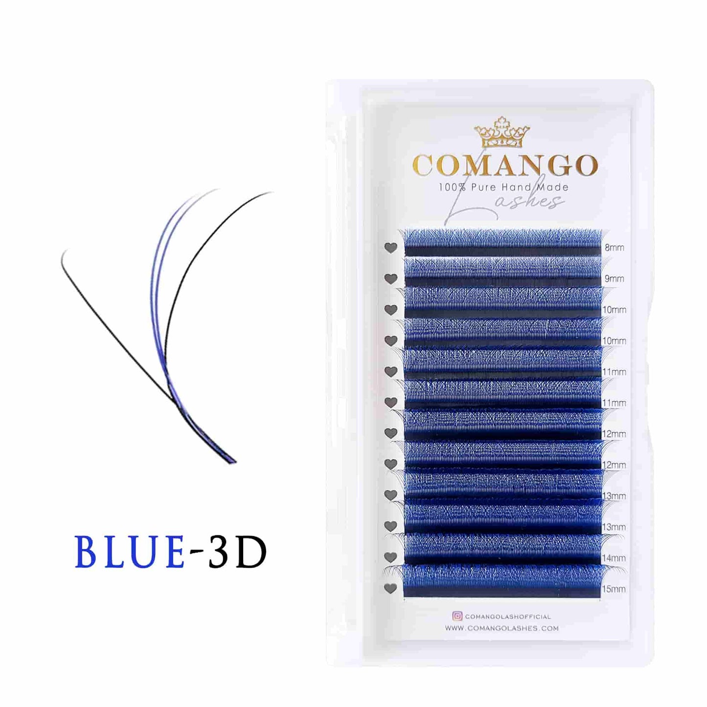 3D-W Colored Lash Extensions – Premade Fans