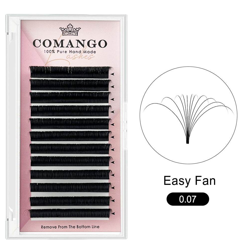 NEW! 0.07 Cashmere Easy Fans Volume Lash Extensions Matte Black