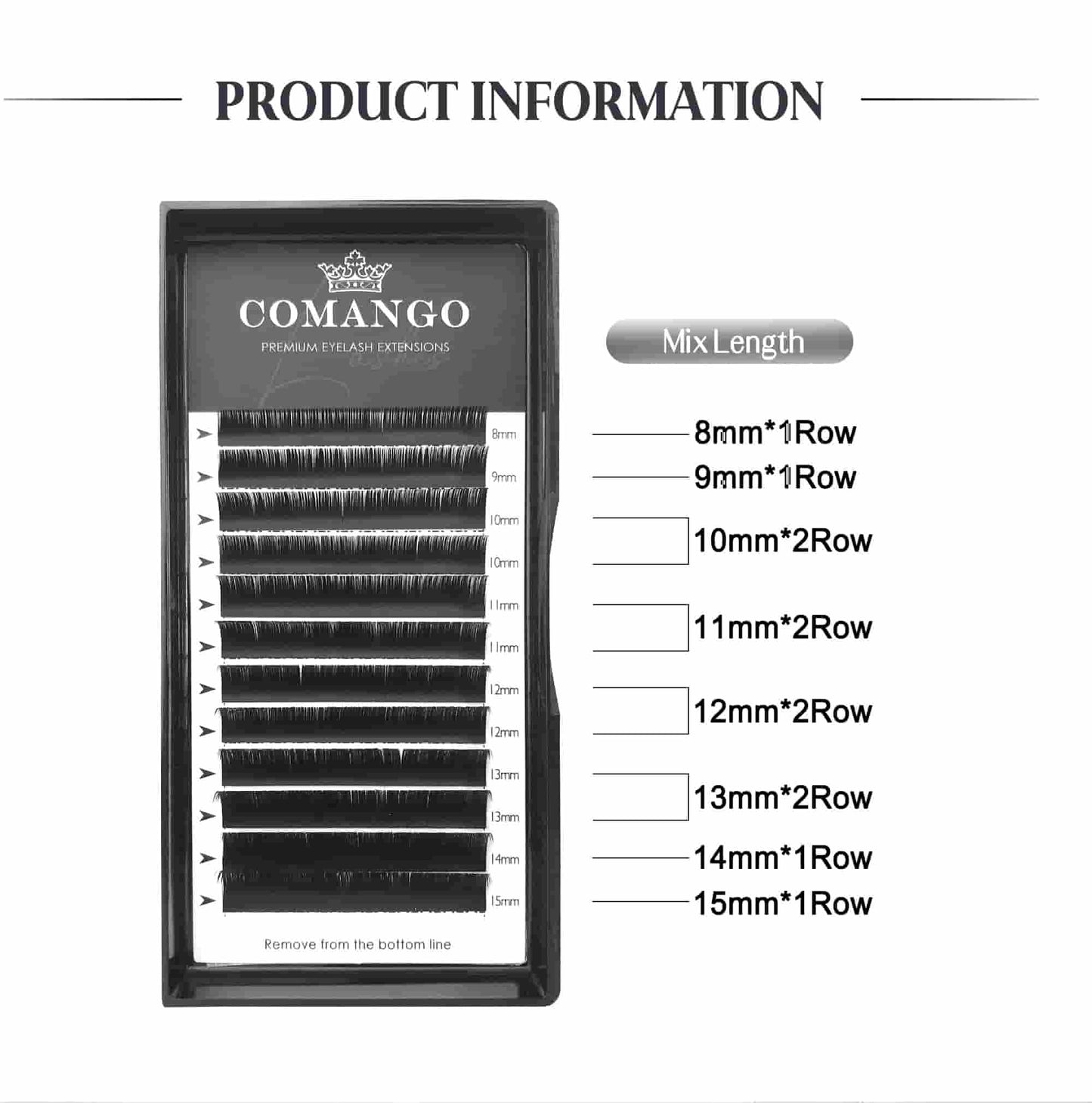 0.10 Classic Volume Lashes Extensions – Matte Black