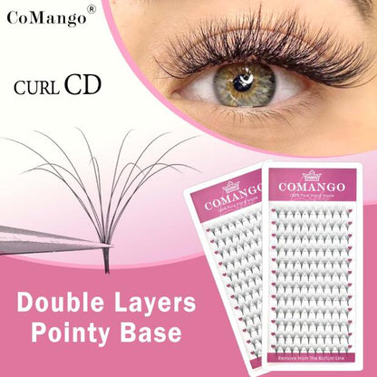 6D Double-Layer Fluffy Premade Volume Fans 0.07 – Lash Extensions Tray
