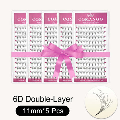 5pcs 6D Double-Layer Fluffy Premade Volume Fans 0.07