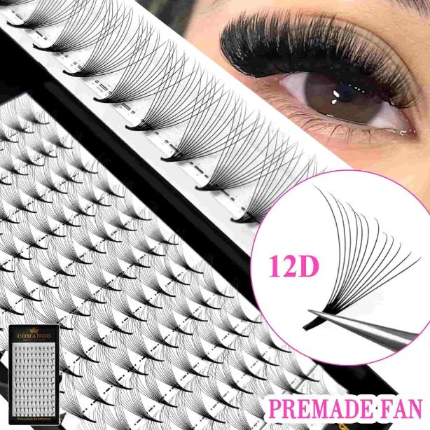 12D Premade Volume Fans 0.05 – Pointy Base Lash Extensions Tray