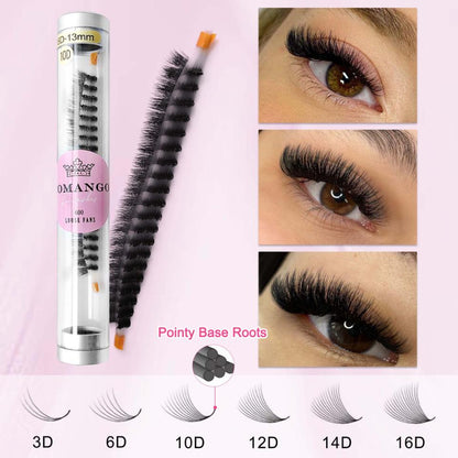 Pointy Base 600 Fans Premade Volume Lash Extensions Tray