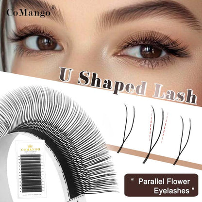 U Shaped Y Parallel Flowers Lash Extensions
