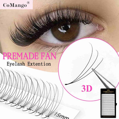3D Premade Volume Fans 0.07 – Pointy Base Lash Extensions Tray