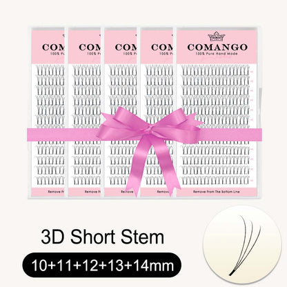 5 pcs 3D 4D 5D 6D Premade Volume Fans Short Stem  0.10