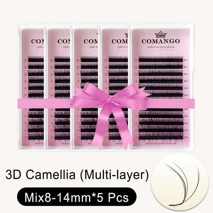 5 Pcs Multi-layer 3D Fluffy Camellia Lash Extensions
