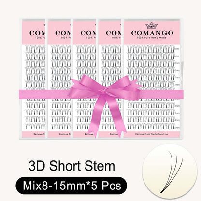 5 pcs 3D 4D 5D 6D Premade Volume Fans Short Stem  0.10