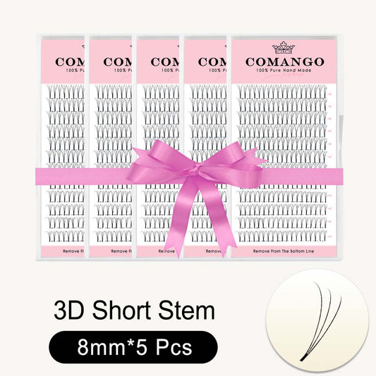 5 pcs 3D 4D 5D 6D Premade Volume Fans Short Stem  0.07