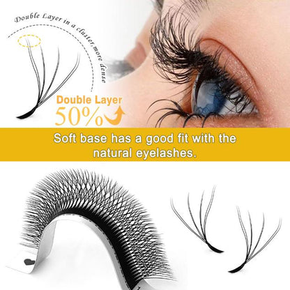 8D-W Premade Volume Fans – Double 4D-W Shape Lashes Extensions