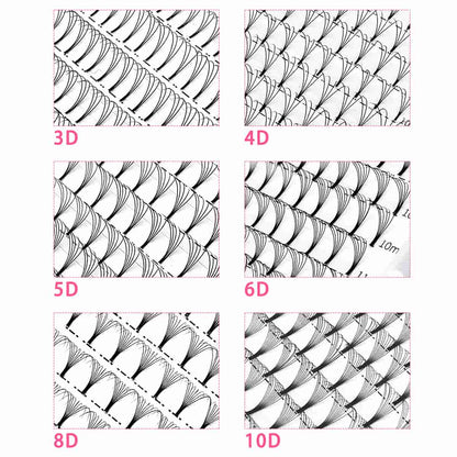 3D Premade Volume Fans – Short Stem Lash Extensions 0.07 / 0.10