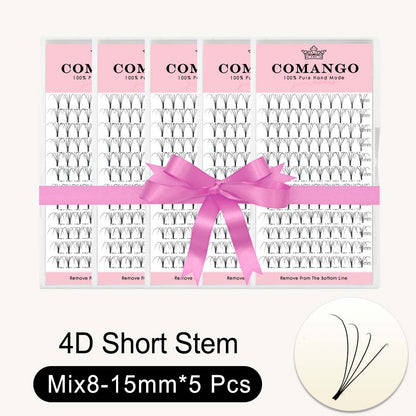 5 pcs 3D 4D 5D 6D Premade Volume Fans Short Stem  0.10